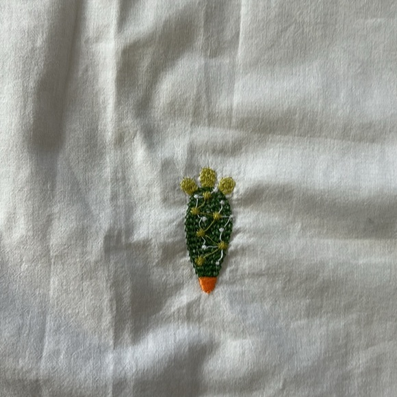 Sheparis NWT Cactus Party White Cotton Blouse oversized XL - Picture 6 of 8